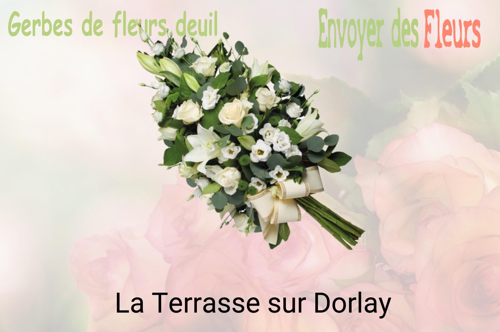 Gerbe de fleurs de deuil livrée à La Terrasse-sur-Dorlay